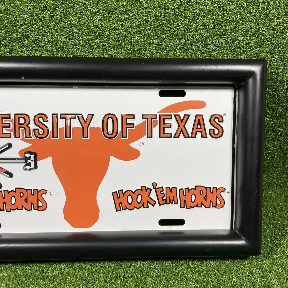 Texas Longhorns NCAA #1 Fan Quartz License Plate Clock
